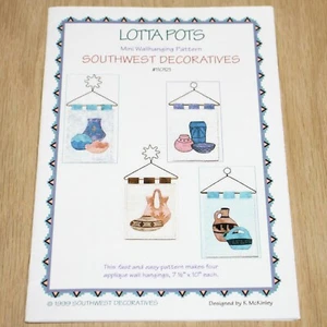Southwest Decoratives Lotta Pots #110121 Mini Wallhanging Pattern 1999 - Picture 1 of 2