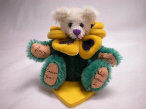 World of Miniature Bears #1072 By Theresa Yang 3.5" German Mohair Bear Pansy - Picture 1 of 6