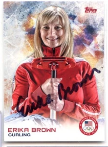 Erika Brown signed autographed 2014 Topps Winter Olympic AUTO #10 SOCHI - Picture 1 of 1