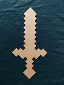 Minecraft Schwert Holzspielzeug Geburtstag MalSpielzeug (28cm lange) ohne Linien - Bild 1 von 4