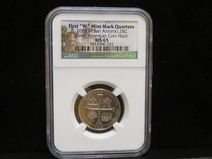 2019 W San Antonio Quarter Great American Coin Hunt NGC MS 65 - Picture 1 of 4