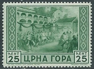 1943 MONTENEGRO IL SERTO DELLA MONTAGNA 25 CENT MNH ** - UR46-9 - Picture 1 of 1