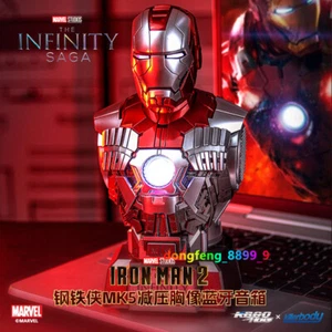 ¡Envío a Estados Unidos! Altavoz Bluetooth Killerbody Iron Man MK5 Busto Estatua Cabeza Talla LED - Imagen 1 de 18