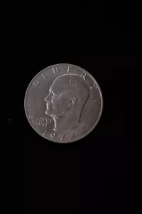 1972 Dwight D. Eisenhower - One Dollar Silver Liberty - Circulated + Unmarked - Picture 1 of 2