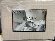 Ultra Lux Sateen Weave Silver Grey Queen 4 Piece Sheet Set 1000 Thread Count