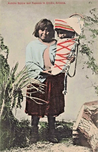 Postcard AZ Arizona-Squaw and Papoose in Cradle-Antique Vintage c1907 D1 - Picture 1 of 4