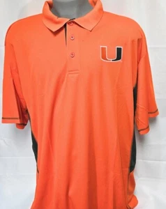 Mens Fanatics NCAA Univ of Miami Hurricanes Big & Tall Polyester Polo Golf Shirt - Picture 1 of 4