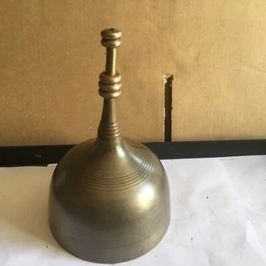 Kupfer oder Bronze Schulglocke 7 3/4"" hoch 4 3/4"" quer unten - Bild 1 von 8
