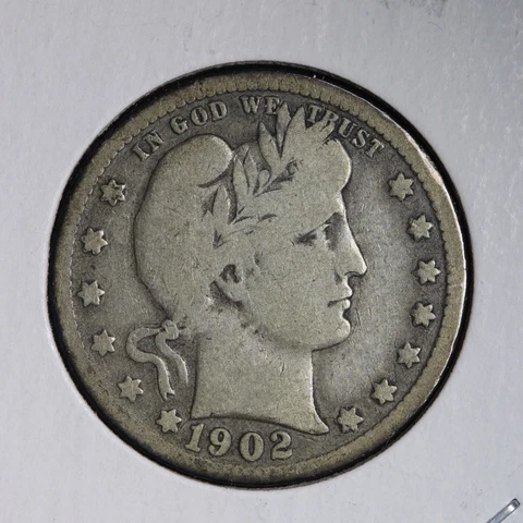 1902-S Barber Silver Quarter CHOICE FINE+ E244 VZCY Cover