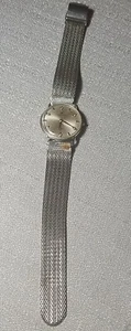 Swiss HAMILTON Wristwatch 17 Jewel Stainless Steel W/ Diamond Hour Markers Bin2 - Picture 1 of 7