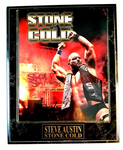 Vintage World Wrestling Stone Cold Steve Austin #1 Plaque WWF WWE Cover