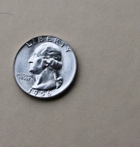 1956  Washington Quarter ~ Gem BU ~ BRIGHT ~ 1 Coin.  FREE SHIPPING - Picture 1 of 2