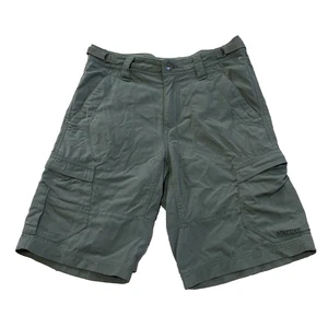 Marmot Wandershorts Herren 32 grün Nylon Cargotasche schnelltrocknend Outdoor Gürtel 11" - Bild 1 von 22