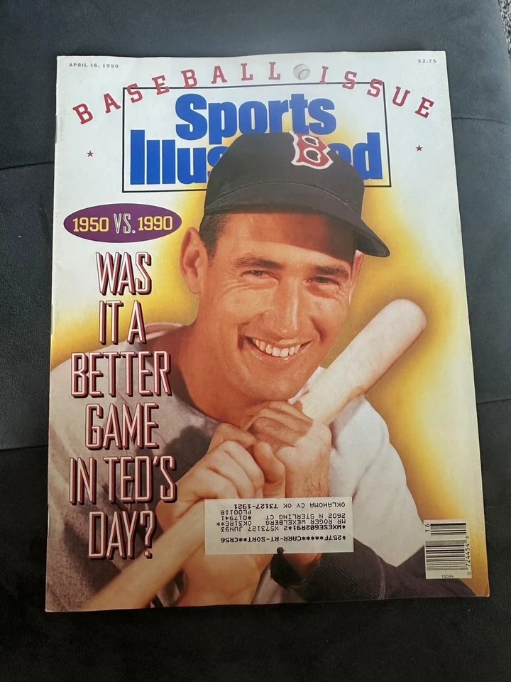 Ted Williams Sports Illustrated, April 16, 1990 - Image 1 of 1