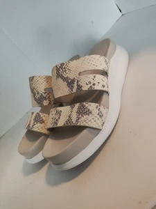 6.5 Cole Haan 2. ZerØ Grand Platfrom Ivory Roccia Optic Leather Slide Sandals - Picture 1 of 9