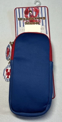 FUNDA GAFAS DOBLES LUNA ERRANTE AZUL ROJO RIBETE 7 X 3 NUEVA CON ETIQUETAS Foto 1 de 2