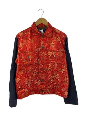 JUNYA WATANABE COMME des GARCONS MAN 22SS Jacquard Denim Jacket G Jacket S RED w - Image 1 of 4