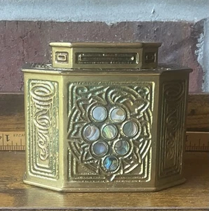 antique Abalone large inkwell, Tiffany Studios, circa 1910, #1157, colorful - Picture 1 of 13