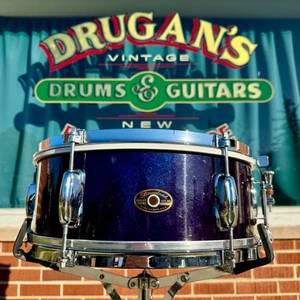 60er Jahre Slingerland 5,5x14 Special Student Modell Nr. 159 Snare Drum Blue Sparkle - Bild 1 von 11