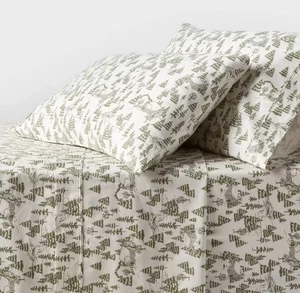 Komplettes 400 Fadenzahl Performance Urlaub Blatt Set Elfenbein Winterszene Schwelle - Bild 1 von 5