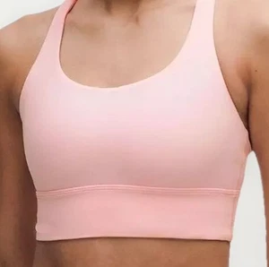 Lululemon Energy Longline Bra Medium Support B–D Cup FUSP Flush Pink 8 - Picture 1 of 7