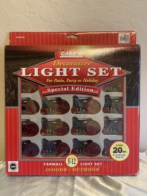 Case Farmall F-12 Decorative 20 Piece String Light Set Special Edition NOS New - Image 1 of 4