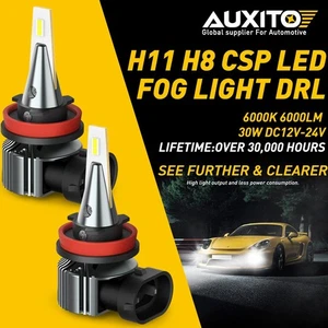 2X AUXITO H8 H16 LED Fog Light Lamp Driving Bulbs DRL 4000LM 6500K Xenon White - Picture 1 of 12