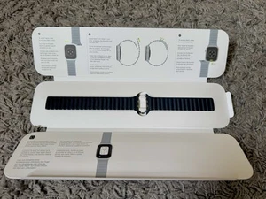 Genuine Apple Watch Leather Link Band Strap MIDNIGHT 45mm M/L - Photo 1/2