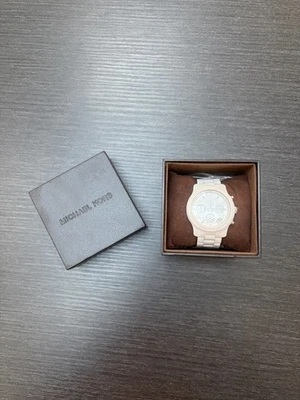 Reloj Michael Kors Mujer Cerámica Blanco MK5161 - Eslabones Extra, Papeleo y Caja Foto 1 de 4