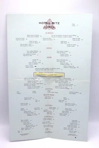 Vintage 60er Jahre HOTEL RITZ Lisboa Portugal Restaurant Speisekarte - Bild 1 von 7