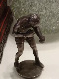 Rare 1920's Art Deco Silver Plate Boxing Boxer Hood Ornament 4.5 Inches Tall - Picture 1 of 4