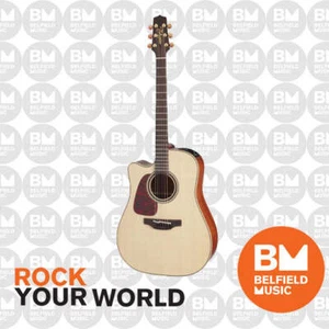 Takamine P4DC Pro Series 4 Acoustic Guitar Left Hand Dreadnought Natural Pickup - Picture 1 of 7