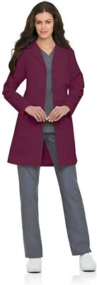 Landau 3155 Classic Relaxed-Fit 3-Pocket Long-Sleeve Lab Coat For Women 4 colors - Image 1 of 2