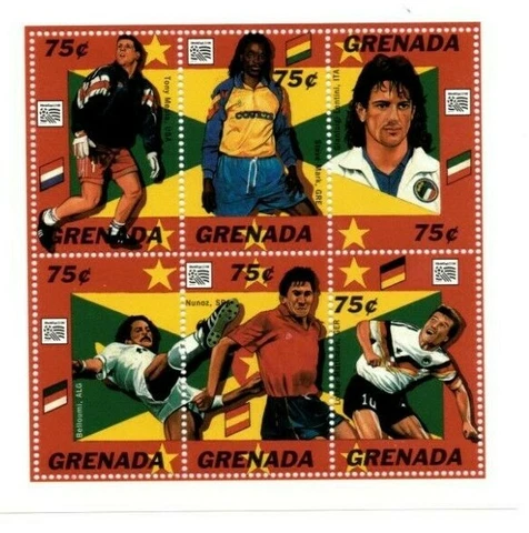 Grenada - 1994 - World Cup Football 1994 - Sheet Of 6 stamps - Scott #2347 - MNH Cover