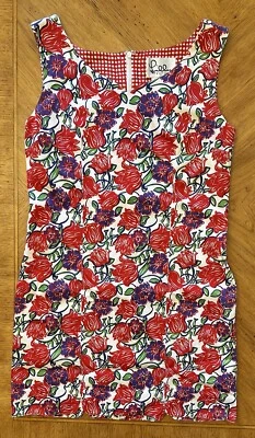 Винтажный Lilly Pulitzer Shift платье размер 10 красный белый фиолетовый цветочный принт винтажный - Изображение 1 из 4