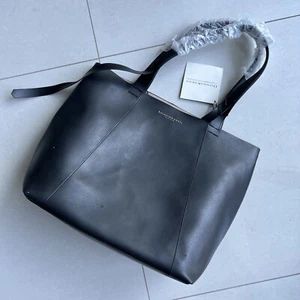 DONNA KARAN große Kunstleder Tasche schwarz NEU - Bild 1 von 13