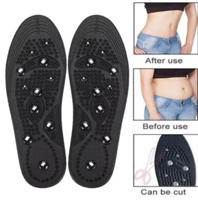 Luxury Magnetic Acupressure Reflexology Therapy Massage Insoles Size Medium - Picture 1 of 7