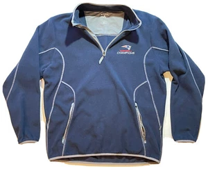 Patriots Super Bowl LI Champions Antigua Fleece Men’s L 1/4 Zip Pullover Sweater - Picture 1 of 6
