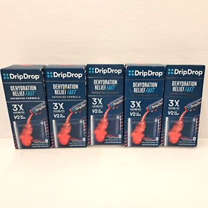 Drip Drop Hydration Packets Juicy Variety 8 Sticks x 5 Boxes - Bild 1 von 7