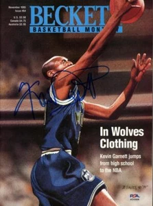 KEVIN GARNETT signed 1995 Beckett magazine - autograph PSA/DNA certified HOF - Picture 1 of 2
