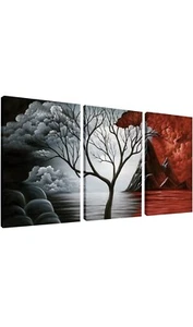The Cloud Tree Wall Art- 3 Panels 16x12x1 - Picture 1 of 3