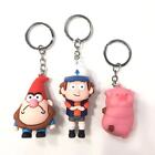 Porte-clés pendentif porte-clés en silicone Gravity Falls Dipper Waddles Gnome 3D porte-clés porte-clés