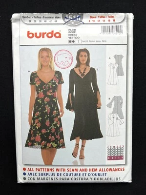 Burda 8510 Misses Dresses for Stretch Knit Fabrics 2008 Pattern size 8-18 Uncut - Image 1 of 2