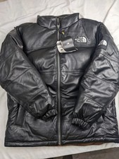 supreme north face nuptse leather 