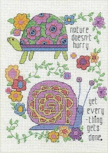 Counted Cross Stitch Mini Kit ~ Dimensions Take Your Time #70-65223 - Picture 1 of 8