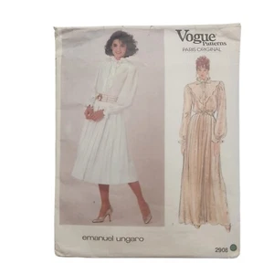 Vintage Vogue Paris Emanuel Ungaro 2908 Dress Pattern Size 14 - Picture 1 of 7