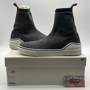 Size 8 - GIVENCHY ITALY MEN GEORGE V SOCK SHOES GRAY/WHITE - Picture 1 of 8