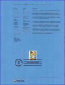 USA7 #4407 U/A SOUVENIR PAGE FDC Celebrate! - Picture 1 of 1