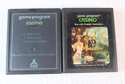 2 Game lot: Casino + Casino (Atari 2600) Authentic, game cart only, tested - Image 1 of 4