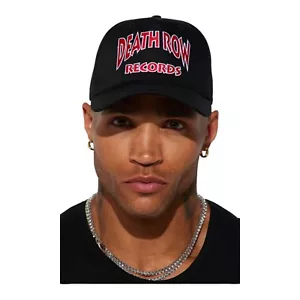 Cappello Berretto Baseball Fashion Nova Death Row Records Regolabile Nero Rosso SnapBack - Foto 1 di 4
